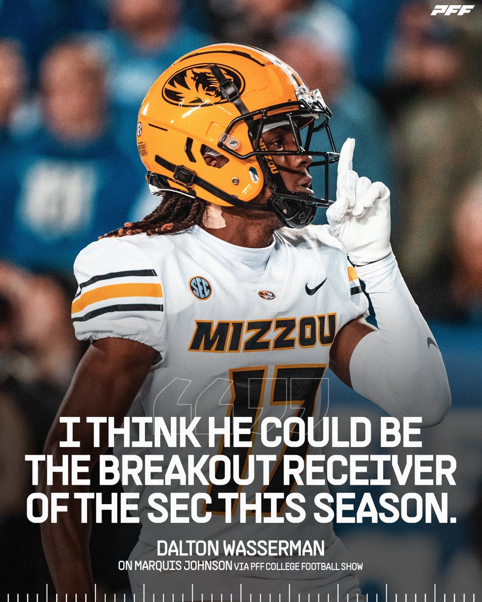 PFF_College's tweet photo. Watch out for Marquis Johnson this season👀

@MizzouFootball https://t.co/cxtEezUcUp