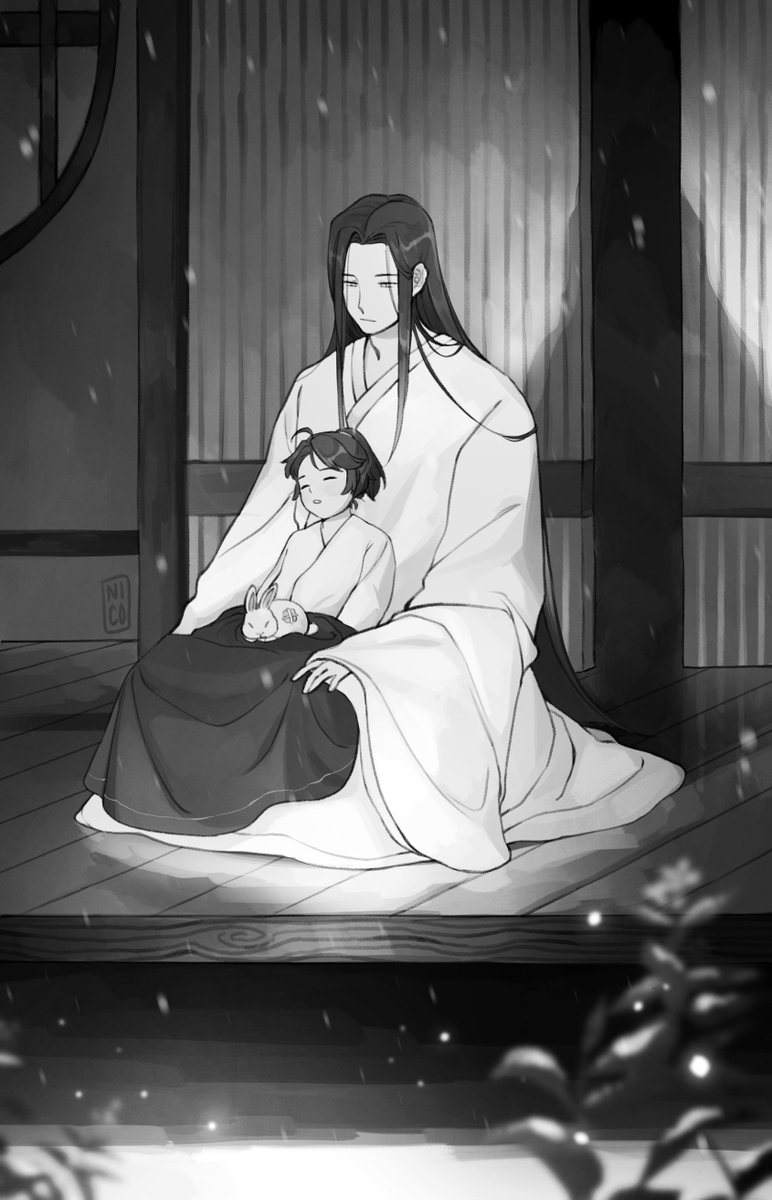 ebiemoon's tweet photo. did a cover and novel illusts for a fake sizhui-centric canon divergent spin-off series! #MDZS #MoDaoZuShi https://t.co/55MuUgJt6e