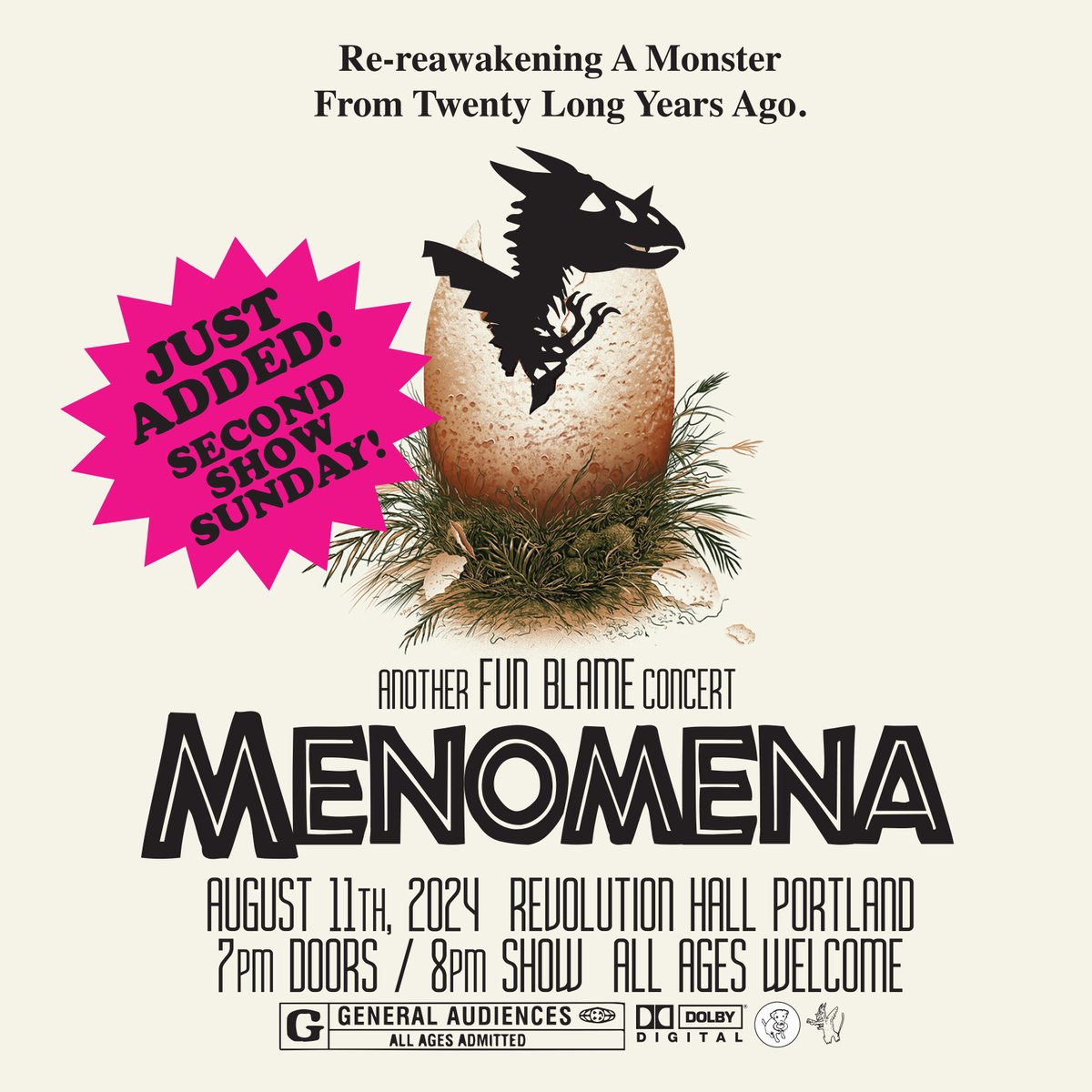 barsukrecords's tweet photo. If you missed out on tickets for @Menomena's sold-out 8/10 show at Portland's @RevHallpdx - they've added another on 8/11! Tickets go on sale Friday, June 28th! https://t.co/uquev0vG8H https://t.co/B604zgljcy