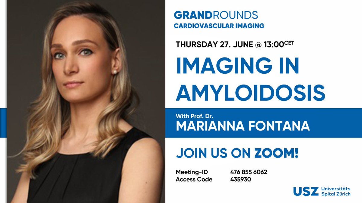 Cardiology USZ (@cardiozurich) on Twitter photo ๐ฏ Join us tomorrow at 13:00 CET with Prof. Marianna Fontana for the Grand Round in #CVImaging dedicated to the role of cardiac imaging in the management of #Amyloidosis! With our hosts Profs. <a href="/Alkadhi_rad/">Alkadhi</a> & <a href="/rmanka_/">Robert Manka</a> at <a href="/RadiologieUSZ/">Radiologie USZ</a> of <a href="/Unispital_USZ/">Unispital_USZ</a> ๐จ๐ญ
<a href="/ucl/">UCL</a> <a href="/NHSEngland/">NHS England</a> <a href="/NHSuk/">NHS</a> ๐ฏ Join us tomorrow at 13:00 CET with Prof. Marianna Fontana for the Grand Round in #CVImaging dedicated to the role of cardiac imaging in the management of #Amyloidosis! With our hosts Profs. <a href="/Alkadhi_rad/">Alkadhi</a> & <a href="/rmanka_/">Robert Manka</a> at <a href="/RadiologieUSZ/">Radiologie USZ</a> of <a href="/Unispital_USZ/">Unispital_USZ</a> ๐จ๐ญ
<a href="/ucl/">UCL</a> <a href="/NHSEngland/">NHS England</a> <a href="/NHSuk/">NHS</a>