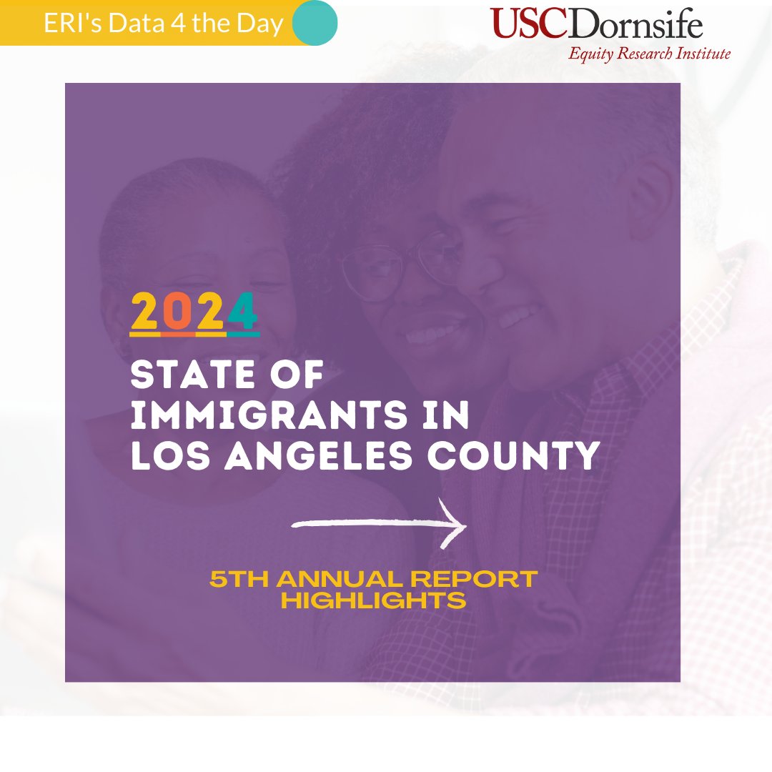 ERI_USC's tweet photo. This #D4td, we're spotlighting immigrant households in LA County. Read our highlights to learn more, and join us at the 5th Annual Immigration Summit. 

#ImmigrantInclusion #EconomicJustice #DatafortheDay https://t.co/Iq1ycE01wi