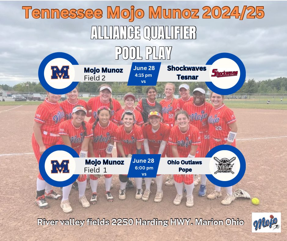 🚨Alliance qualifier pool play🚨

📍River Valley fields 2250 Harding hwy Marion Oh📍

<a href="/evmiller6/">Evelyn Miller 2025</a> and <a href="/niveen_sleiman/">Niveen Sleiman</a> are coming off of some fantastic play at the @CollBDJocks games, come check us out!