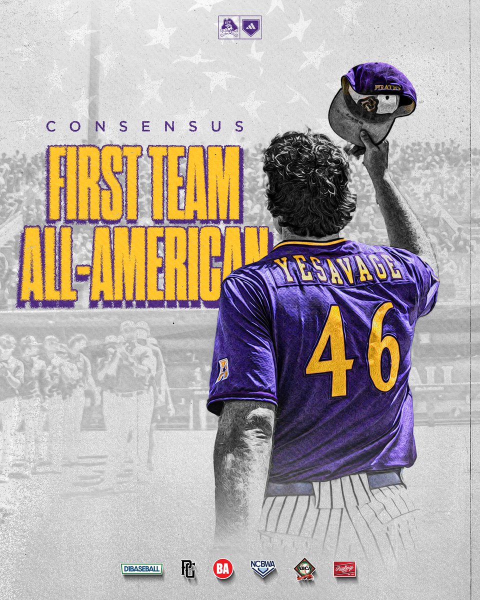 ECUBaseball's tweet photo. Undisputed.

@treyyesavage is officially a consensus First Team All-American!⚾️🇺🇸

#PIRATES🏴‍☠️
