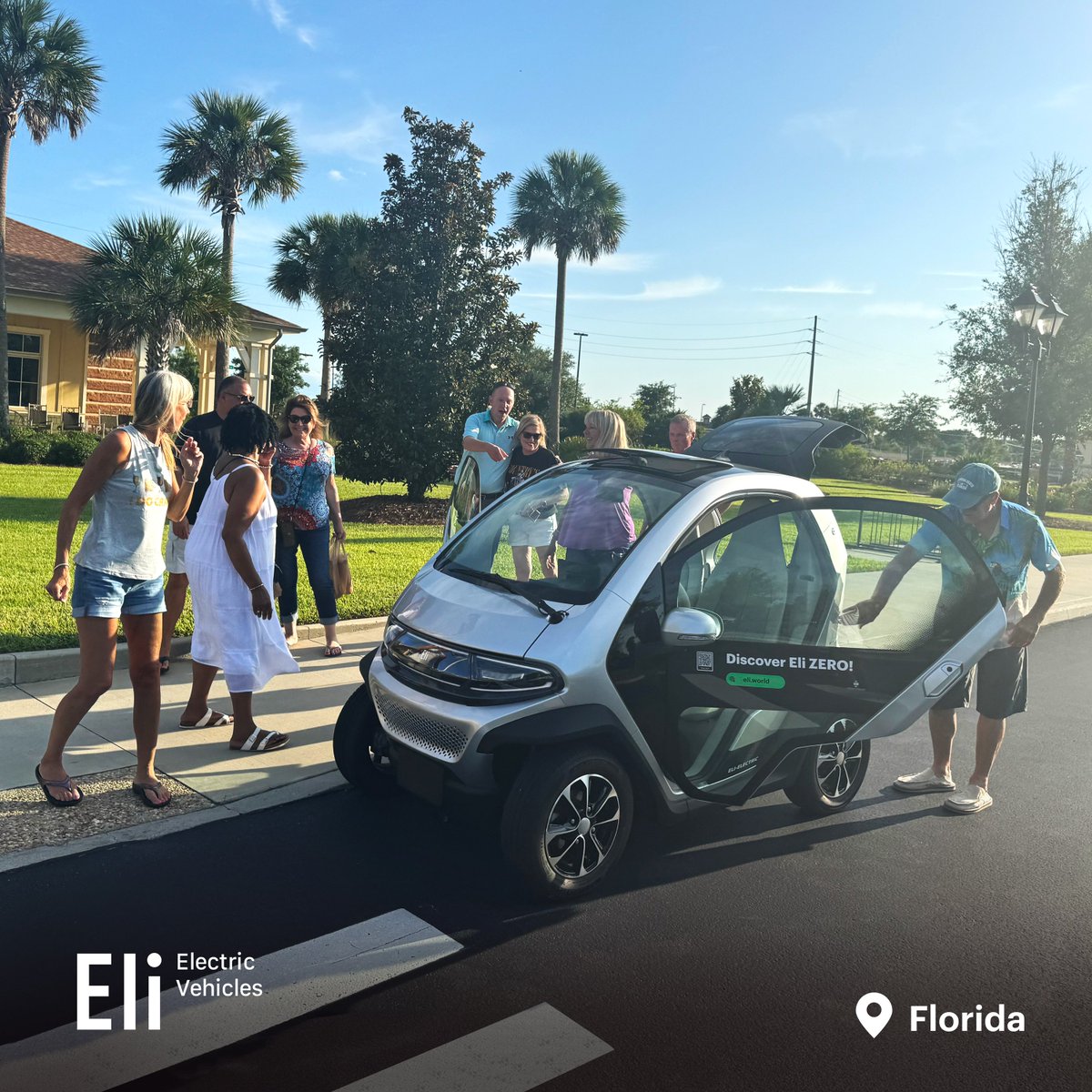 We've been cruising through Florida in the Eli ZERO, turning heads at every corner! 👀🌞🌴

Excited to see the Eli ZERO on streets across the U.S. soon (🇺🇸). &gt;&gt; Reserve yours now at eli.world/reserve

#EV #ElectricVehicle #UrbanMobility #TheNewAtoB
