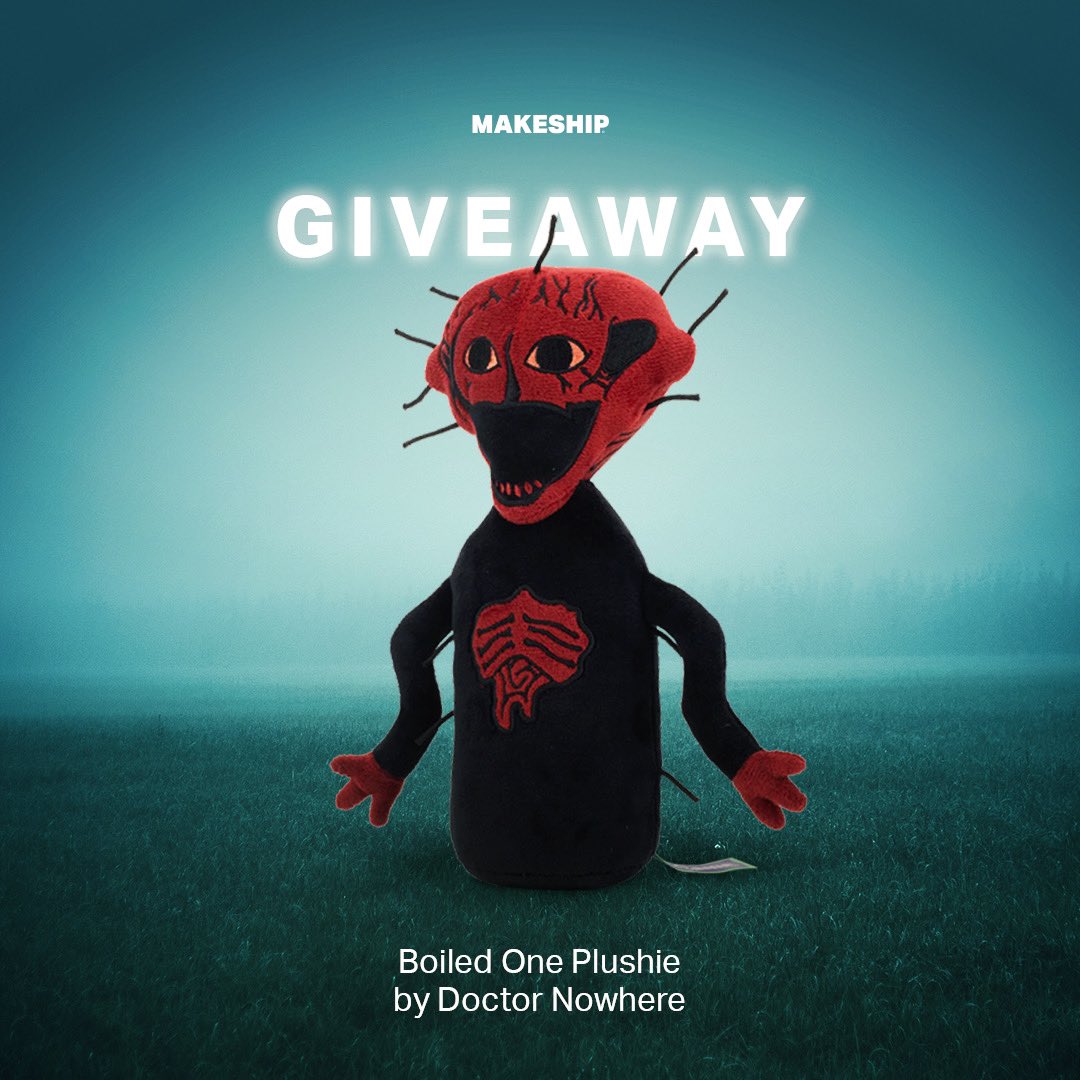 doctornowhere_'s tweet image. It’s giveaway time! We’re giving you the chance to win a Boiled One Plushie!
Here's how to enter:

1. Follow @makeship and @doctornowhere_
2. Repost this tweet

Giveaway ends July 3. Winner will be randomly selected and contacted by @makeship. Good luck!