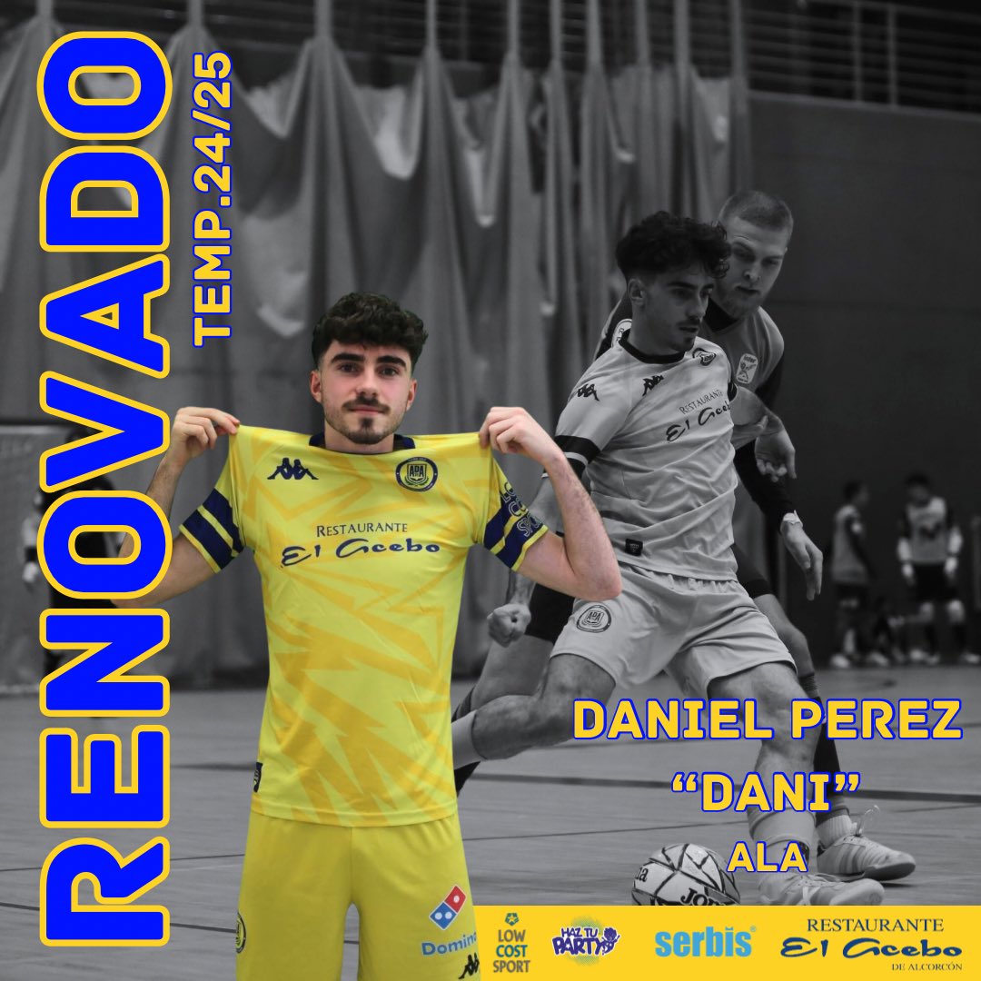 | RENOVACIÓN PRIMER EQUIPO | 

Daniel Pérez , renueva una temporada más con el club de su vida

Tras una temporada siendo siendo fijo en el #PrimerEquipo , decide apostar por nosotros para seguir evolucionando como jugador 

#FamiliaAmarilla 
#ConElCorazónEnLaPista