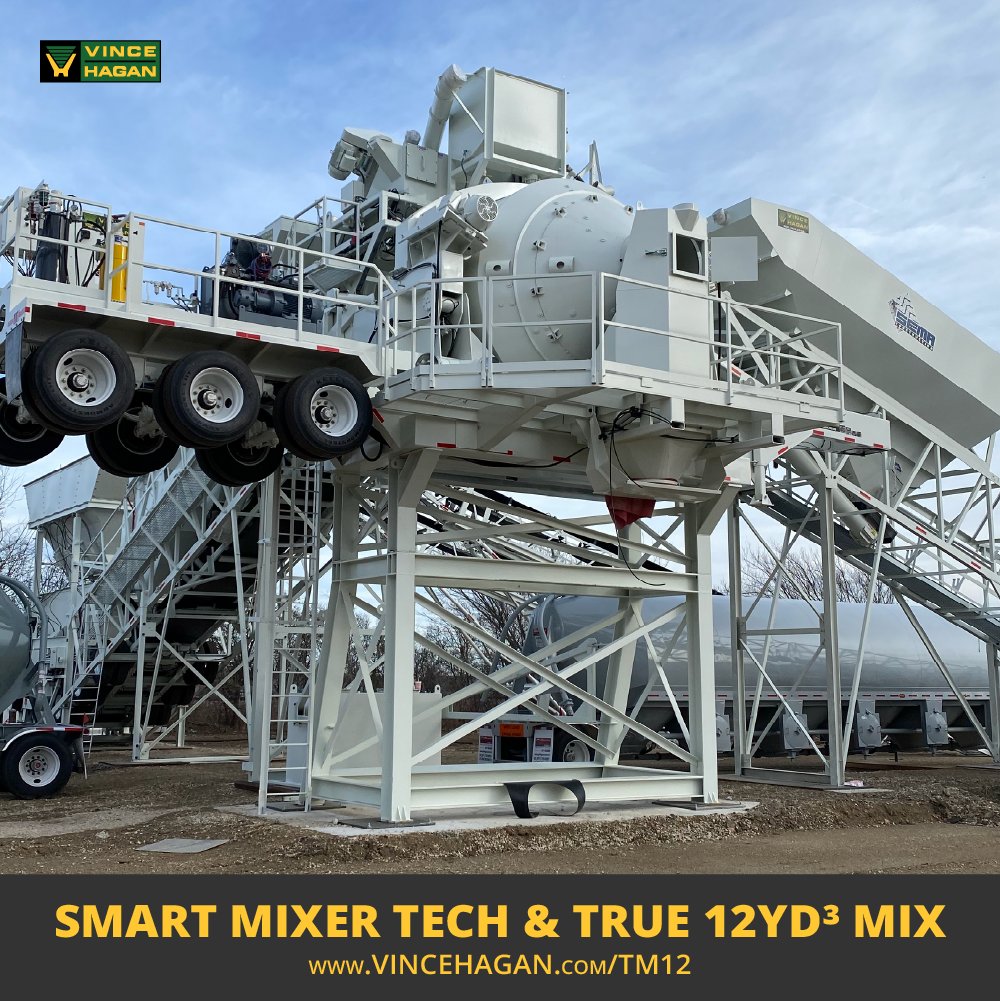 vincehaganco's tweet photo. The TM-12 Smart Tilt Mixer is unparalleled in durability, longevity, &amp; tech.
• 14 YD³ capacity for true 12 YD³ mix w/out spillage
• Sensors monitor mixer to prevent eminent failures
• PLC-based fault alerts &amp; lubrication control
https://t.co/2LhaBKpcGx

#concrete #batchplants https://t.co/m4WKhXdK8W
