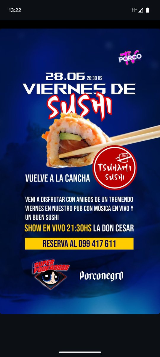 Este viernes. Asegurá tu lugar.