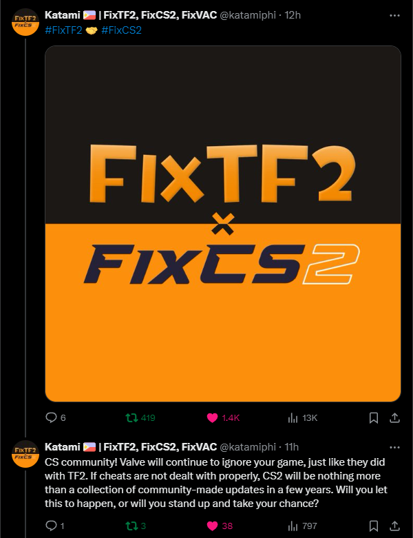 mybeatgoes's tweet photo. #FixTF2 #SaveTF2 #FixCS2 #SaveCS2 #FixValve 

The forces need to be joined.

Valve needs to be f*cking responsible for once in their life. https://t.co/GjXefROBpq
