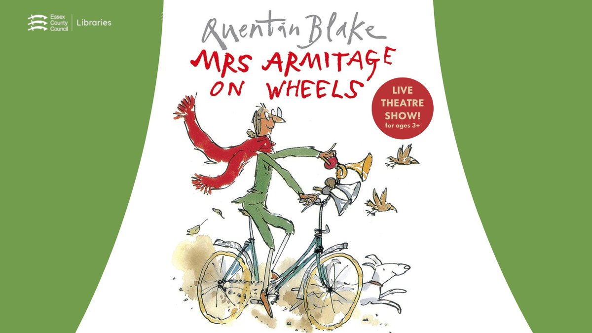 Essex Library Service (@essexlibraries) on Twitter photo Mrs Armitage on Wheels is an interactive show for children of 3+ adapted from Quentin Blake’s classic tale. Live music, puppetry and physical comedy! It's on in the summer at #Basildon, #Colchester and #Chelmsford Libraries. libraries.essex.gov.uk/news/a-summer-… <a href="/ScootTheatre/">Scoot Theatre</a> <a href="/farnhammaltings/">Farnham Maltings</a> Mrs Armitage on Wheels is an interactive show for children of 3+ adapted from Quentin Blake’s classic tale. Live music, puppetry and physical comedy! It's on in the summer at #Basildon, #Colchester and #Chelmsford Libraries. libraries.essex.gov.uk/news/a-summer-… <a href="/ScootTheatre/">Scoot Theatre</a> <a href="/farnhammaltings/">Farnham Maltings</a>