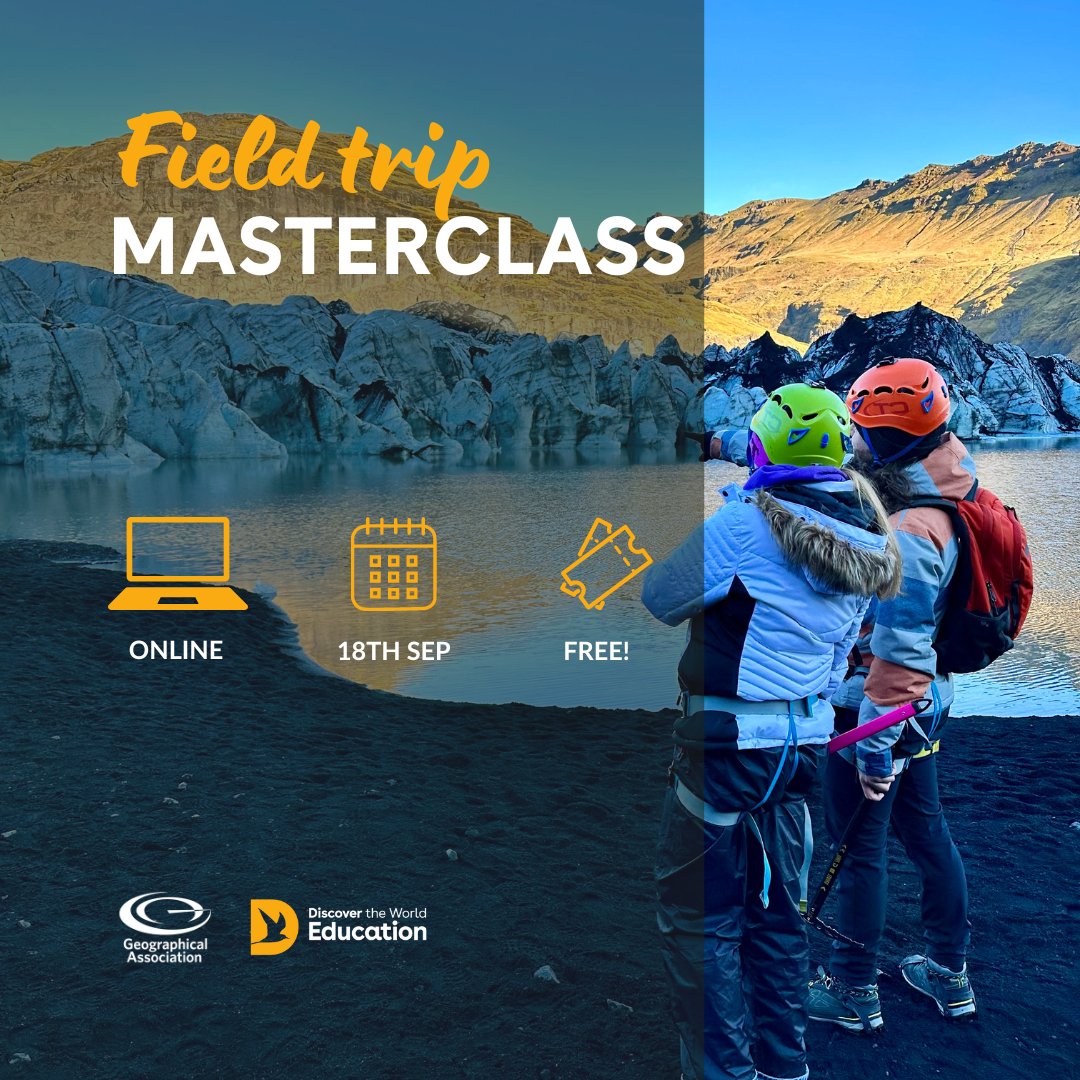Need help with your fieldwork and trip planning? Join our FREE online masterclass with @the_GA covering:

✔️Strategies for teachers for field trips
✔️How to plan successful fieldwork
✔️Risk assessments and health&amp;safety

Spaces are limited, sign up now: bit.ly/3KXKGRu