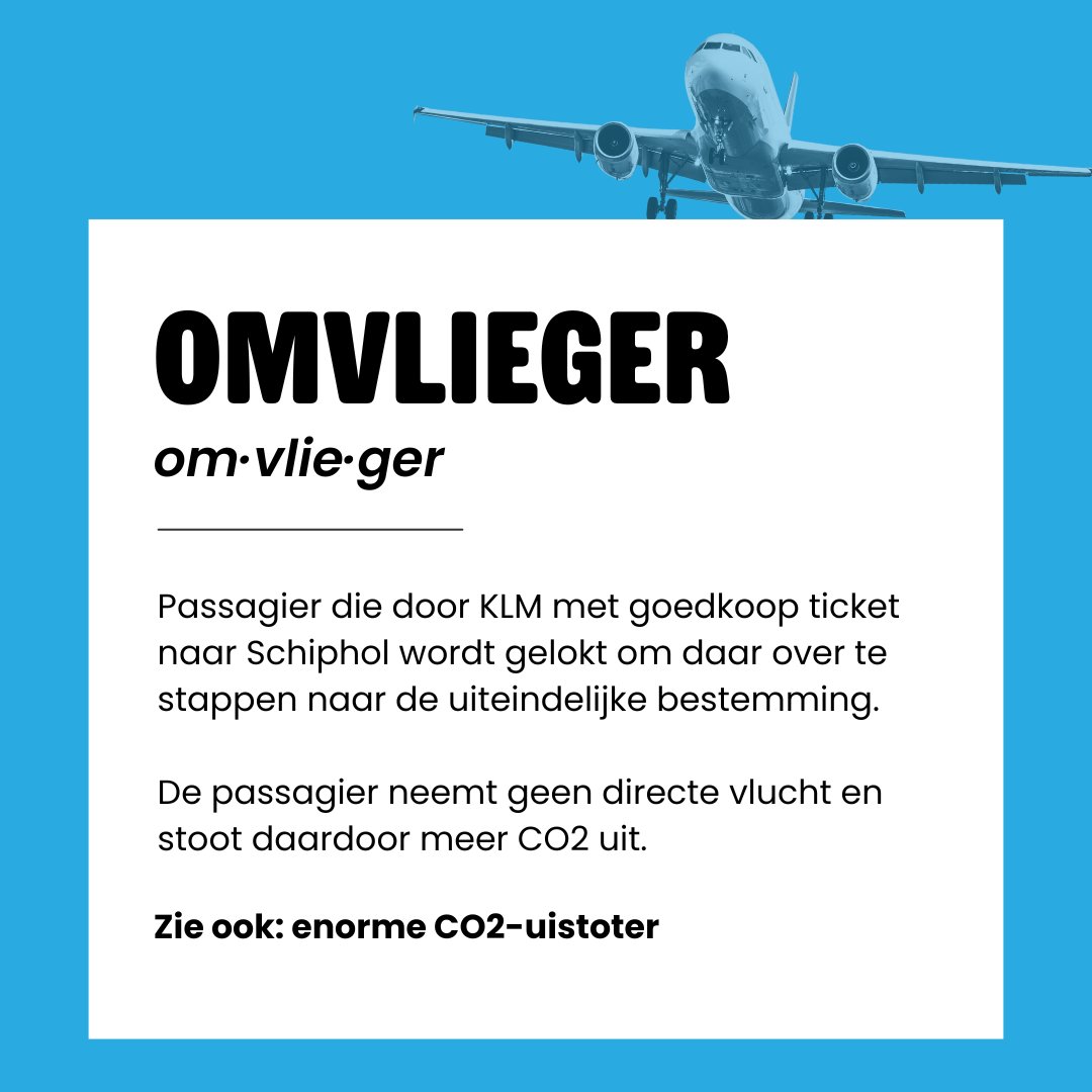 De gemiddelde omvlieger is verantwoordelijk voor 2 x zoveel CO2 in vergelijking met de andere passagiers? 😲

60% van de KLM-passagiers vliegt om via #Schiphol en veroorzaakt 78% van alle uitstoot van KLM. Wij eisen van #KLM een goed klimaatplan. Jij ook?👉bit.ly/stop-grote-ver…