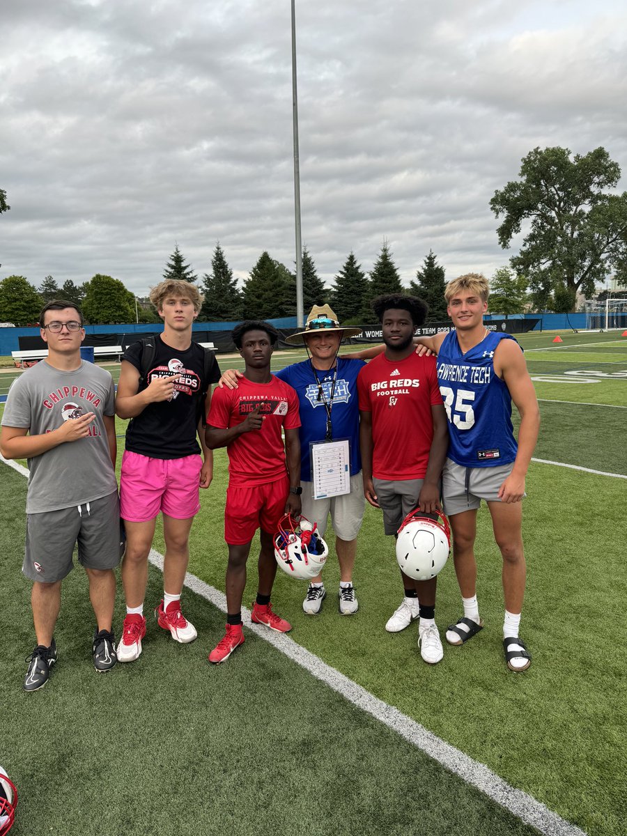Had an amazing time at the <a href="/LTU_FB/">LTU Football</a> prospect camp yesterday. Thank you @CoachMerchLTU for putting on such a great camp. <a href="/CVBigReds/">Chippewa Valley Football</a> <a href="/CV_BigRedBacker/">Chippewa Valley Football Alumni Families</a> <a href="/CVHSAthBoosters/">cvhs athletic boosters</a> <a href="/Ty_Washburn7477/">Coach Tyler Washburn</a>