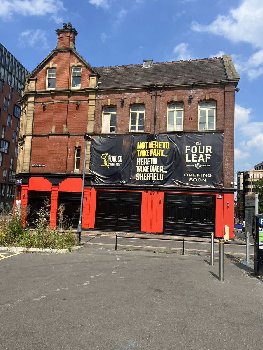 Four Leaf Sheffield has been unveiled #Sheffield #forged #irishbar