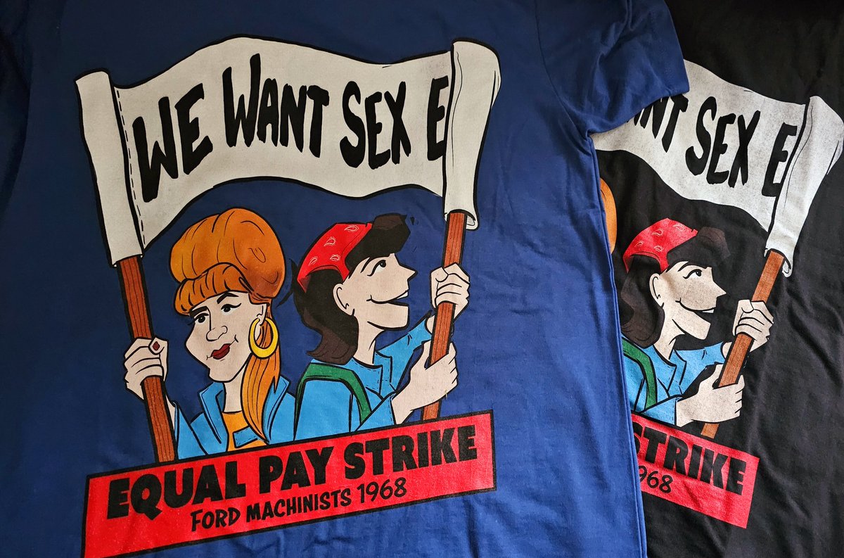 The Dagenham dispute was bigger than the Ford plant, it changed the law for women workers #EqualPay
<a href="/JamieMaxArt/">Jamie-Max</a> is working class art..  and these tees celebrating women workers are class!