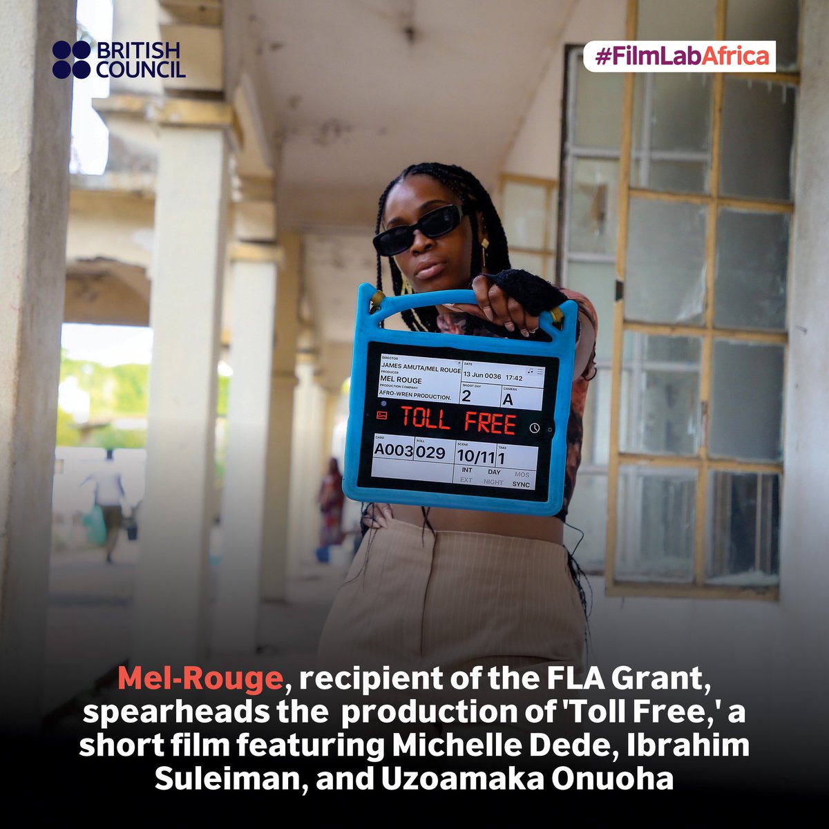 afrowren's tweet photo. [THREAD] Announcing our #FilmLabAfrica participant, @MelRouge's short film production, 'Toll Free.' 

cc @ngbritisharts
#ReframeWithMe #FilmLabAfrica #BCArtsSSA #ReframeYourFuture #FutureOfFilm #FilmmakerJourney
#britishcouncilxfilmlabafrica https://t.co/nRgn1vMNt8