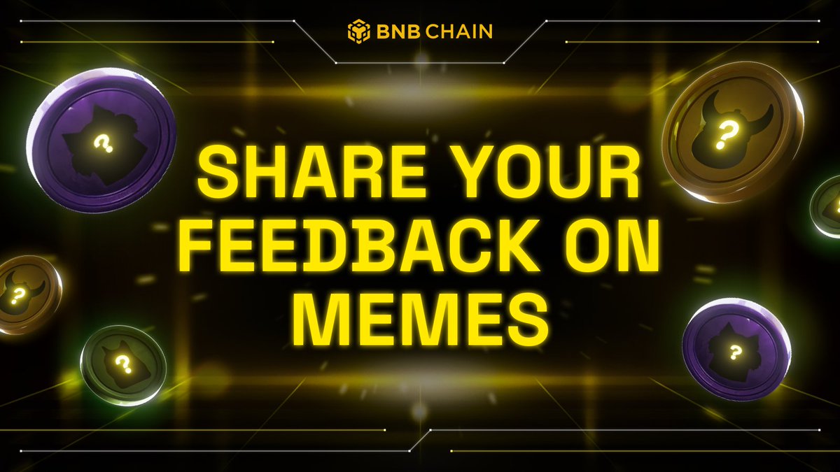BNBCHAIN's tweet photo. Fascinated by memes? 🤩 To help Memecoins grow, we’d love your constructive feedback about a specific Memecoin from BNB Chain ecosystem eg @whyanelephant or @catcoin. 

Share your feedback for a chance to win $2,000 in $WHY and $CAT! 🤑
1️⃣Quote this post
2️⃣Include your feedback with #MemeOnBNB in the quote.
3️⃣Submit this form: https://t.co/X19h9lbgPs

💰Winners: Top 10 submissions based on total engagement (Likes+RTs+Comments+Impressions) will each receive $200 worth of memecoins!

📆 Timeline:
🔸Participation period: June 26 - July 3 UTC
🔸Announcement of results: July 4
🔸Reward distribution: by July 12