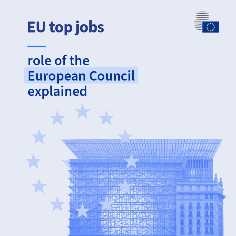 EUCouncil's tweet photo. #EUCO | EU leaders will decide on the appointments for the EU's top jobs. 

👇Here's what you need to know