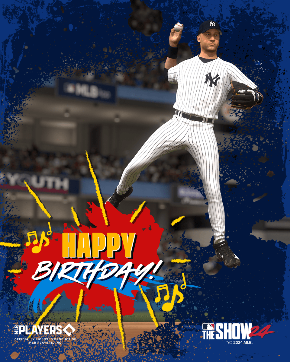 MLBTheShow's tweet photo. 🥳Happy birthday, @DerekJeter! 🫡  

#MLBTheShow https://t.co/TbMbTX63FO