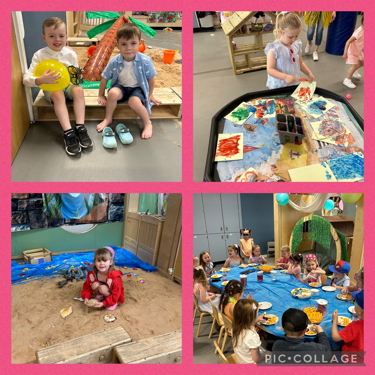 CherryTreesECC's tweet photo. We’ve all had a wonderful time at our Beach Party today! Ice lolly painting, fishing, sandcastles and playdough ice creams. Lots of amazing beachwear and dancing on display! https://t.co/dLoGV66ZZZ