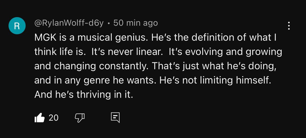 this guy gets it. <a href="/machinegunkelly/">blonde don</a> 
you’re a true artist.