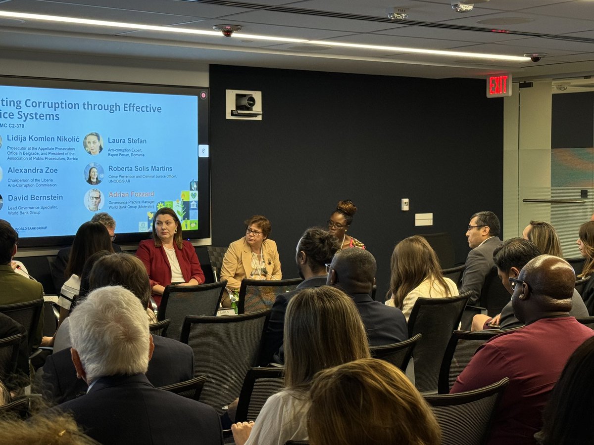 A pleasure to represent UNODC at the   #JusticeandLawForum2024 organized by <a href="/wbg_gov/">World Bank Gov</a> and talk about fighting corruption in justice systems, <a href="/UNODC_AC/">UNODC Anti-Corruption and Economic Crime</a> work on judicial integrity and <a href="/returningassets/">Stolen Asset Recovery Initiative @World Bank/UNODC</a> !