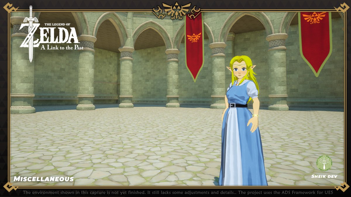 SheikDev's tweet photo. The princess in the spotlight 😊 

(I created these screenshots very quickly, just for fun. This is not a planned scene)

#Zelda #LegendOfZelda #ZeldaALTTP https://t.co/XNecB1KEjJ
