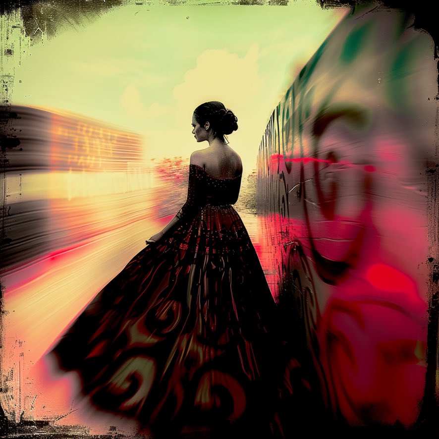 All dressed up in the future. Waiting for the magic…
.
.
.
#art #aiart #aiphotography #collage #collageart #fineart #fineartphotography #graphicdesign #illustration #midjourney #photography #photoshop #poetry #promptography #storytelling #visualpoetry #dress #fashion