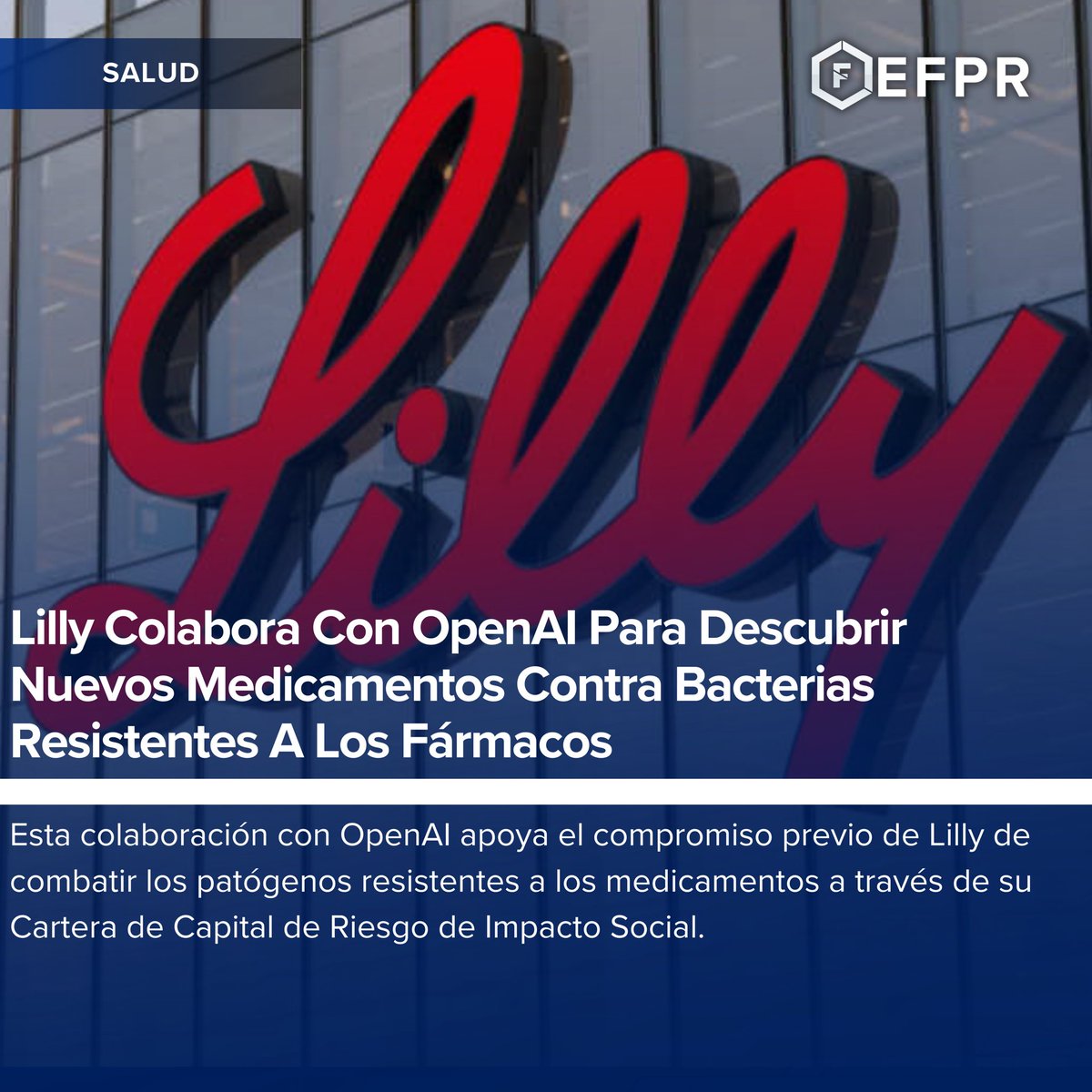 "Esta alianza reafirma nuestro compromiso con la solución de importantes desafíos de salud a nivel mundial”. Comentó Diogo Rau, vicepresidente ejecutivo en Lilly

Accede al link elforodepuertorico.com/lilly-colabora… para la noticia completa