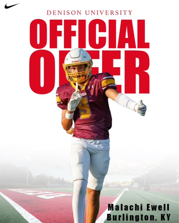 Malachi Ewell (@malachi_ewell) on Twitter photo After a great phone call with <a href="/coachhatem/">Jack Hatem</a> I am blessed to say I have received my first offer from <a href="/DUFootball/">Denison Football</a> !
<a href="/coachjo51/">Jovon Johnson</a> <a href="/CooperFootball/">Cooper Football</a> After a great phone call with <a href="/coachhatem/">Jack Hatem</a> I am blessed to say I have received my first offer from <a href="/DUFootball/">Denison Football</a> !
<a href="/coachjo51/">Jovon Johnson</a> <a href="/CooperFootball/">Cooper Football</a>
