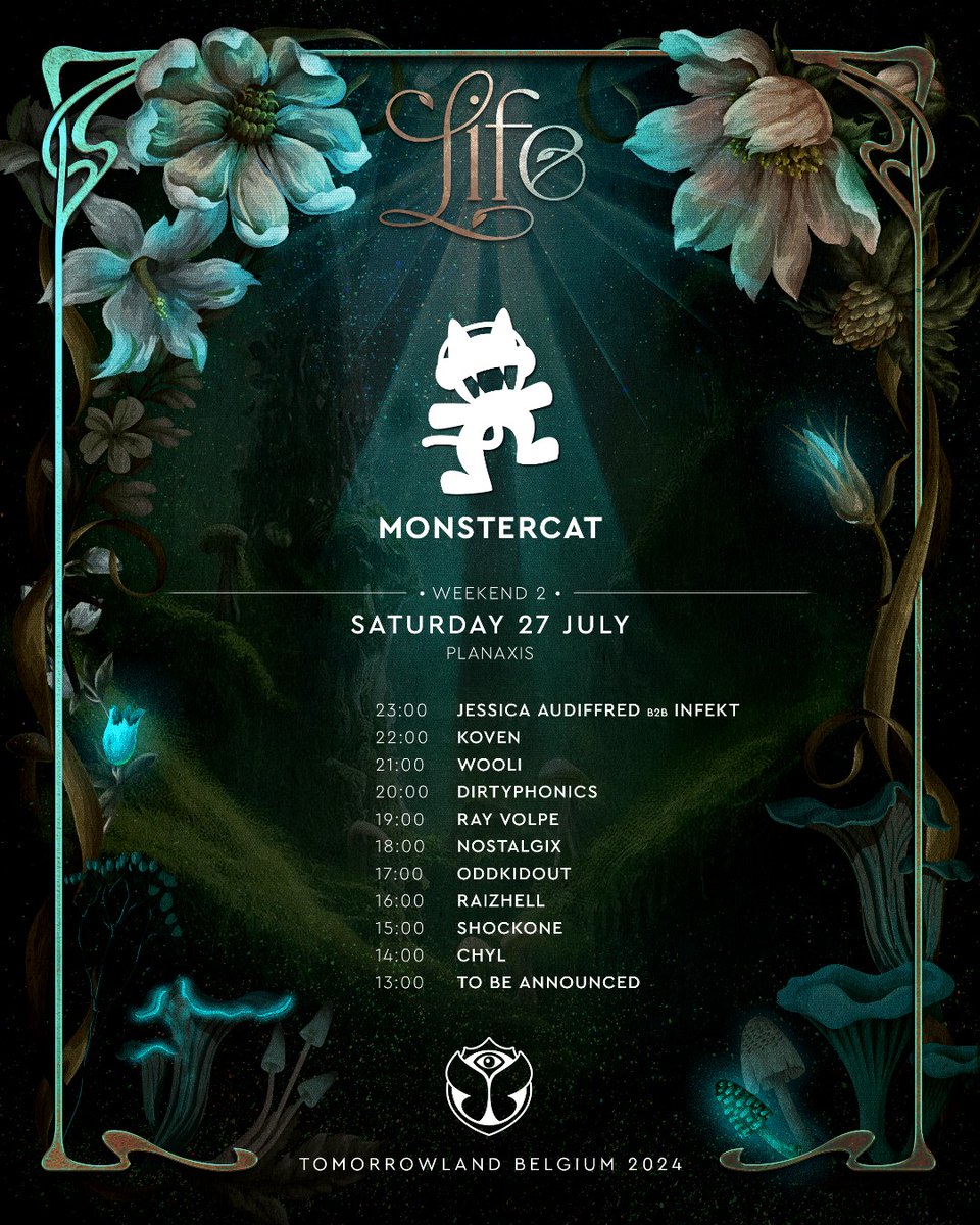 We're back at <a href="/tomorrowland/">Tomorrowland</a> for a #Monstercat Stage Takeover on July 27 in Belgium! 😻 Join us as we bring the heat with an electrifying lineup of the best in the scene. ⚡