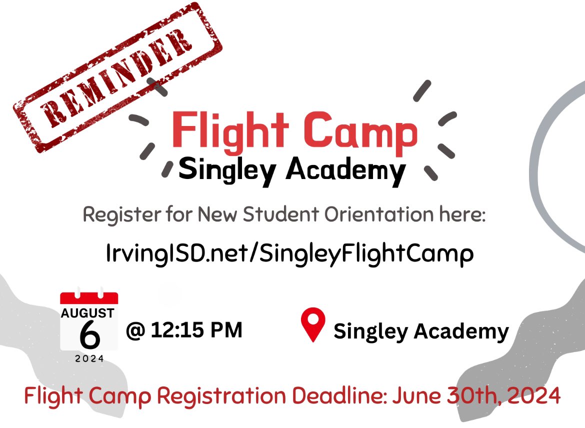 Flight Camp Info!!