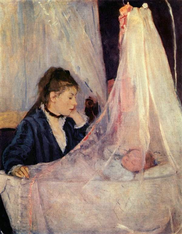 womensart1's tweet photo. Berthe Morisot, The Cradle, 1872, the French painter, associated with the Impressionists, often focused onn her daughter Julie as a subject #WomensArt https://t.co/XPo1Q8UAYm