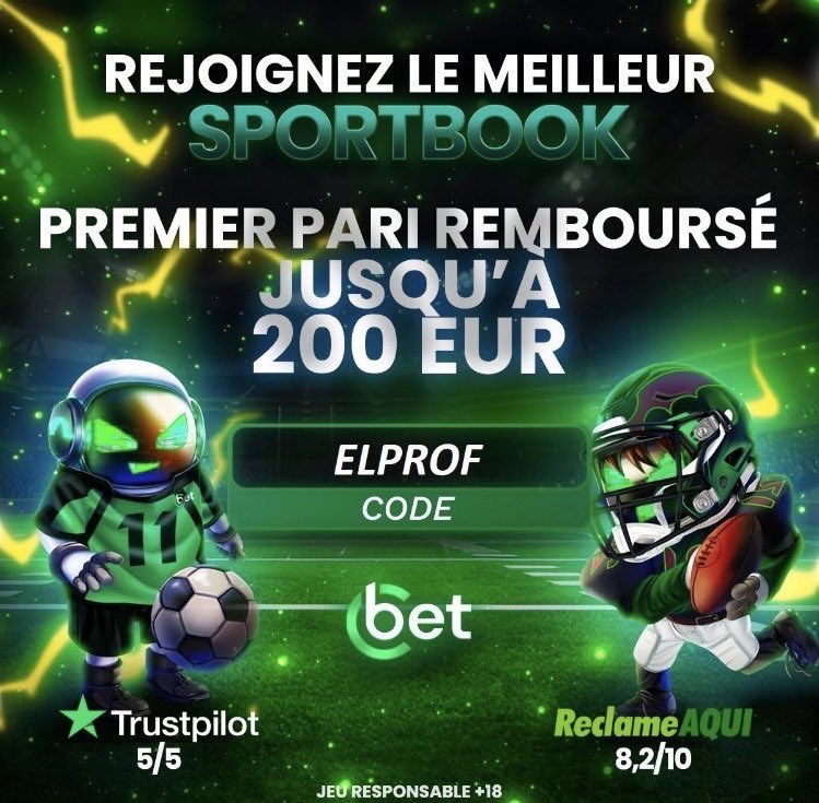 ElprofessorBET's tweet image. ⚜️OFFRE EN OR 

🎁TON PREMIER PARIS PERDU EST REMBOURSÉ JUSQU’À 200€ en passant par mon lien : bit.ly/3U6Q2hc

Exemple🔖 tu me suis sur le Portugal 

200€ Portugal et +2,5 buts @ 1,95 

Ça passe pas tu es remboursé en cash instantanément 
Ça passe t’encaisse +190€ de…