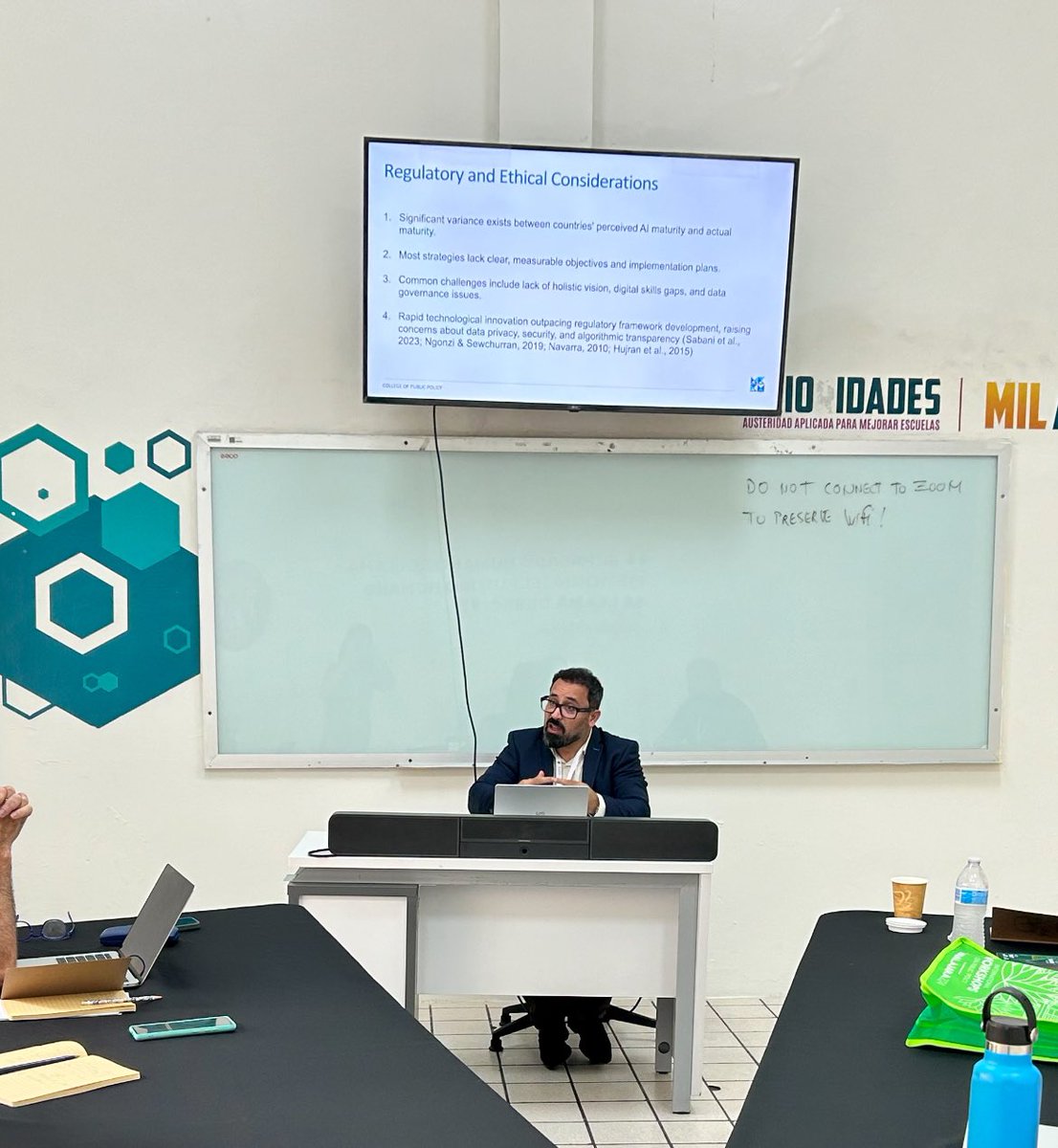 DrBenBrik's tweet photo. Just wrapped up my presentation on digital transformation in the MENA region. Thrilled to share insights from the region and policy approaches! #IWPP @_IPPA_ @HBKU @PolicyCollege @ITTransLeaders @KAPSARC @MBRSG @AUC @AUB_Lebanon @QatarUniversity @QatarComputing https://t.co/wAOQLsKq8p