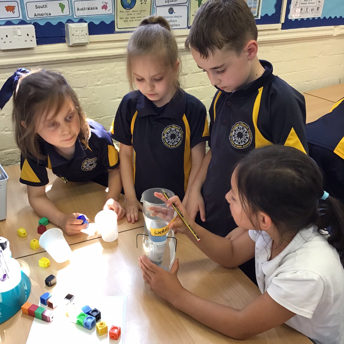 StanHedgehog's tweet photo. It’s Science week! Year 2 have investigated water timers and pendulums today. Some great questioning and reasoning. https://t.co/vR2YK7fsHu