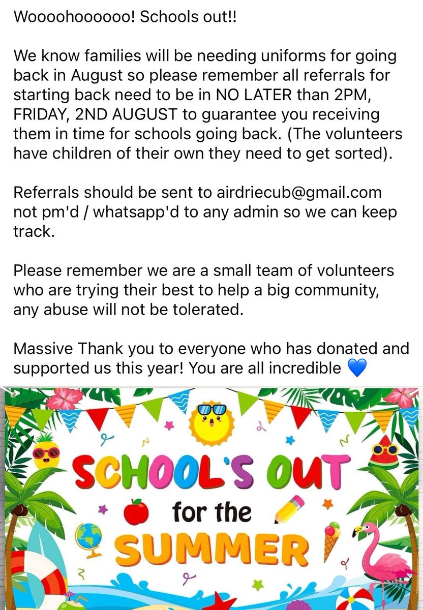 Hilltop Primary School (@primaryhilltop) on Twitter photo If your or a family you know are in need of help for uniform for August please don’t hesitate to reach out to <a href="/AIRDRIEUNIFORMS/">Airdrie Community School Uniform Bank</a> by the 2nd if August to ensure the children are ready for the new term If your or a family you know are in need of help for uniform for August please don’t hesitate to reach out to <a href="/AIRDRIEUNIFORMS/">Airdrie Community School Uniform Bank</a> by the 2nd if August to ensure the children are ready for the new term
