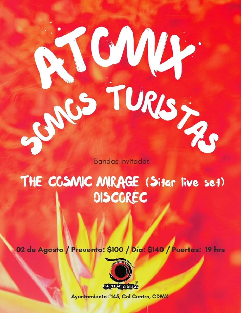 Atomixrock's tweet photo. Hey mis @atomixfans_ @fans_atomixrock los he tendio muy abandonados pero tenemos fecha este 2 de Agosto en @CapitanGalloMx junto a @InformaCosmos y mas... https://t.co/5em2WfvEre