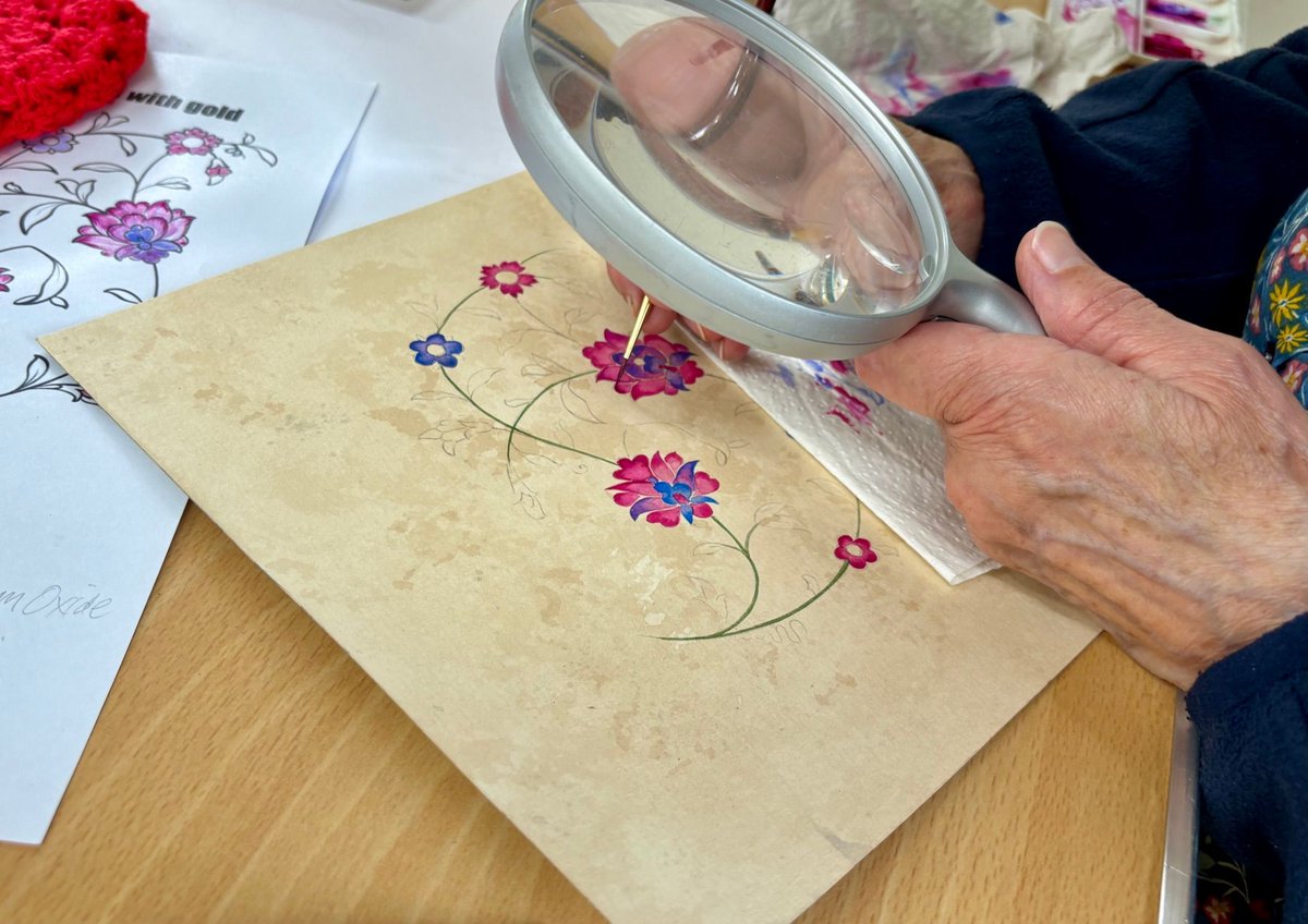 The beautiful art of Tehzip - as performed by our students under the expert guidance of tutor Sharmina Haq. This work was created in our recent one day workshop, onsite at the new venue in Bucklebury.  Just gorgeous - thank you for letting us share your lovely work ❤️ #tehzip