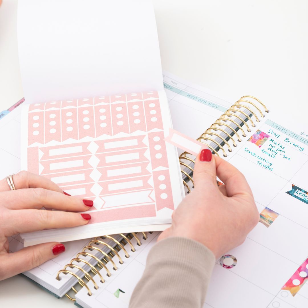 TPositiveTC's tweet image. Available Now, stickers to match our planner designs! 
Planner Sticker Book Vol 2 is here! buff.ly/46oVC3D 
#StickerBook #PlannerStickers #HappyPlaceforTeachers