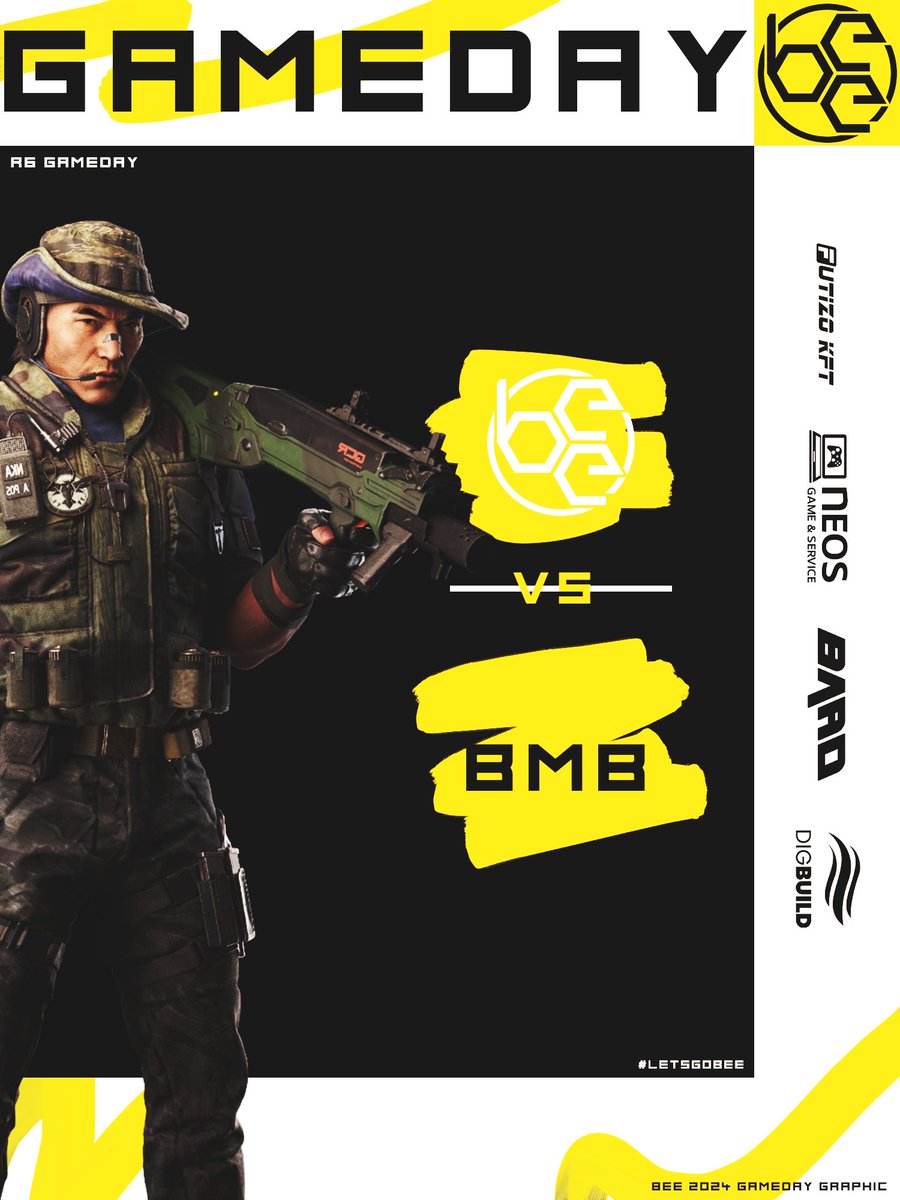 Békéscsabai E-sport Egyesület (@esport_bee) on Twitter photo <a href="/TalentRainbow6/">Talent League R6</a> is starting for us!
Our first enemy is #BMB, let's kick this tournament with a huge win! 🦾
📺: unfortunately no stream today. 🥲
#beesport 🐝🐝🐝 <a href="/TalentRainbow6/">Talent League R6</a> is starting for us!
Our first enemy is #BMB, let's kick this tournament with a huge win! 🦾
📺: unfortunately no stream today. 🥲
#beesport 🐝🐝🐝
