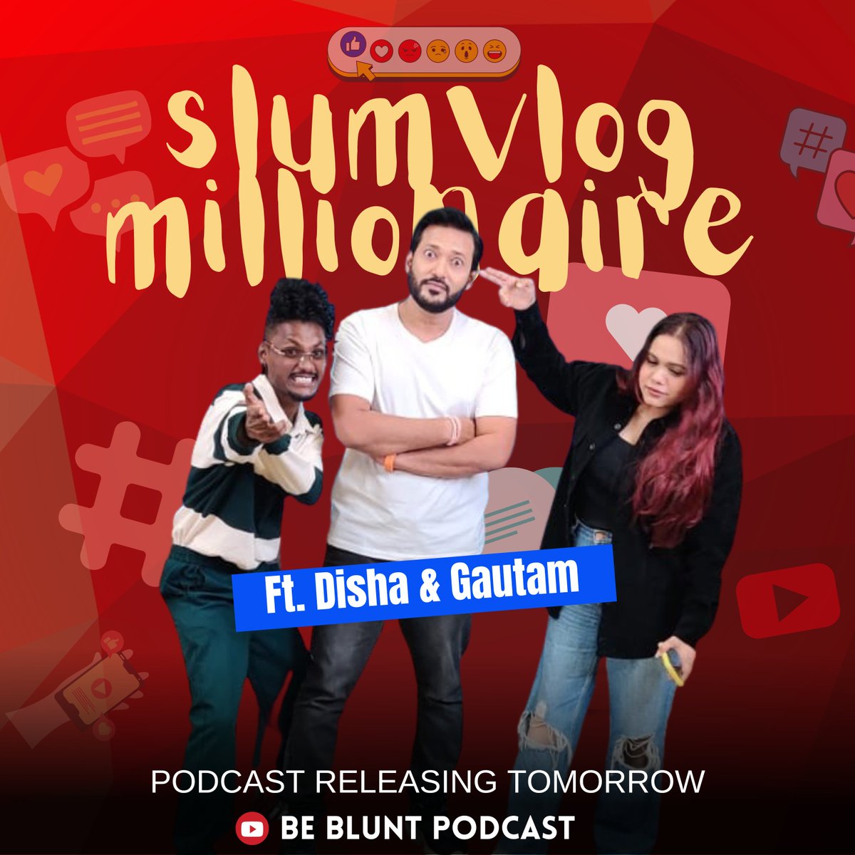 bebluntpodcast's tweet photo. BLUNT CONVERSATION WITH GAUTAM & DISHA.. Influencer and Content Creator...
Podcast Releasing Tommorow๐ฅณ๐ฅณ
#motupatlu #bebluntpodcast #podcast #salman #bigboss #life #content #bebluntwithkkay #makeitlarge https://t.co/PbWOMQDgD3