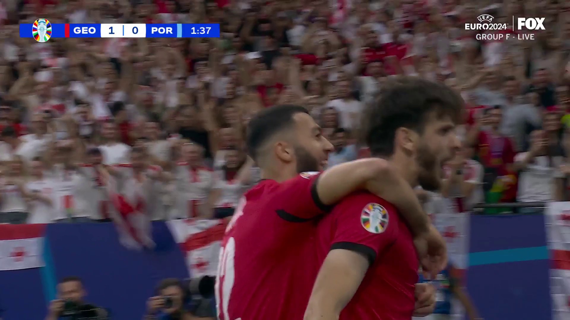 GEORGIA STRIKES IN THE 2ND MINUTE 😱Khvicha Kvaratskhelia with a massive goal for Georgia 🇬🇪
