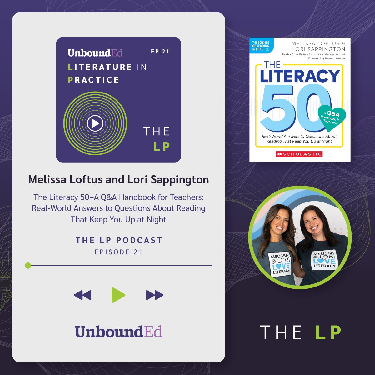 The LP: Literature in Practice Podcast (UnboundEd) (@unboundedthelp) on Twitter photo New episode of the pod is out today! I connected with Melissa Loftus and Lori Sappington (<a href="/literacypodcast/">Melissa & Lori Love Literacy Podcast</a>) to discuss their book, "The Literacy 50–A Q&A Handbook for Teachers: Real-World Answers to Questions About Reading That Keep You Up at Night."
hubs.la/Q02DvFc30 New episode of the pod is out today! I connected with Melissa Loftus and Lori Sappington (<a href="/literacypodcast/">Melissa & Lori Love Literacy Podcast</a>) to discuss their book, "The Literacy 50–A Q&A Handbook for Teachers: Real-World Answers to Questions About Reading That Keep You Up at Night."
hubs.la/Q02DvFc30