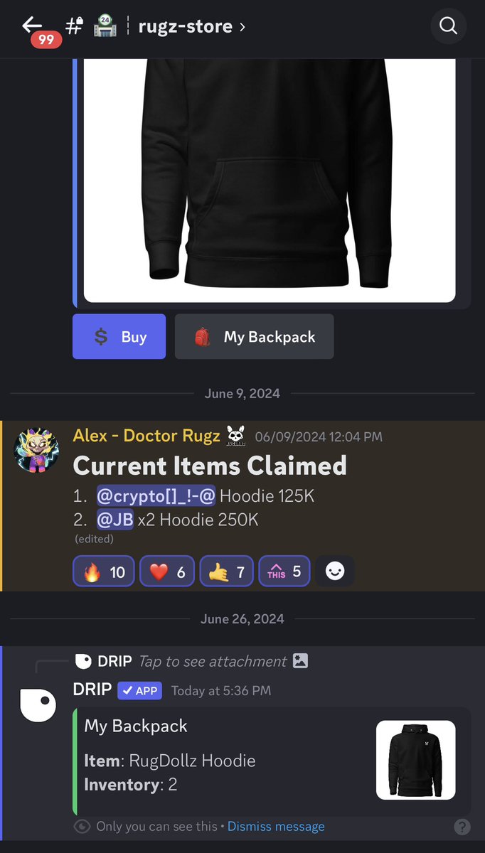 JB 🛸 (@jb_web420) on Twitter photo FR I BEG OF YOU
Please tell me ONE project who truly & tangibly gives back to EVERYONE in the space so directly as <a href="/RugdollzNFT/">RugDollz 🧶</a> ?
I just claimed a 2nd hoodie from the merch store FOR FREE, not even for holding Dollz but just soft-staking NFTs I’ve been rugged by 🥲
Also I FR I BEG OF YOU
Please tell me ONE project who truly & tangibly gives back to EVERYONE in the space so directly as <a href="/RugdollzNFT/">RugDollz 🧶</a> ?
I just claimed a 2nd hoodie from the merch store FOR FREE, not even for holding Dollz but just soft-staking NFTs I’ve been rugged by 🥲
Also I