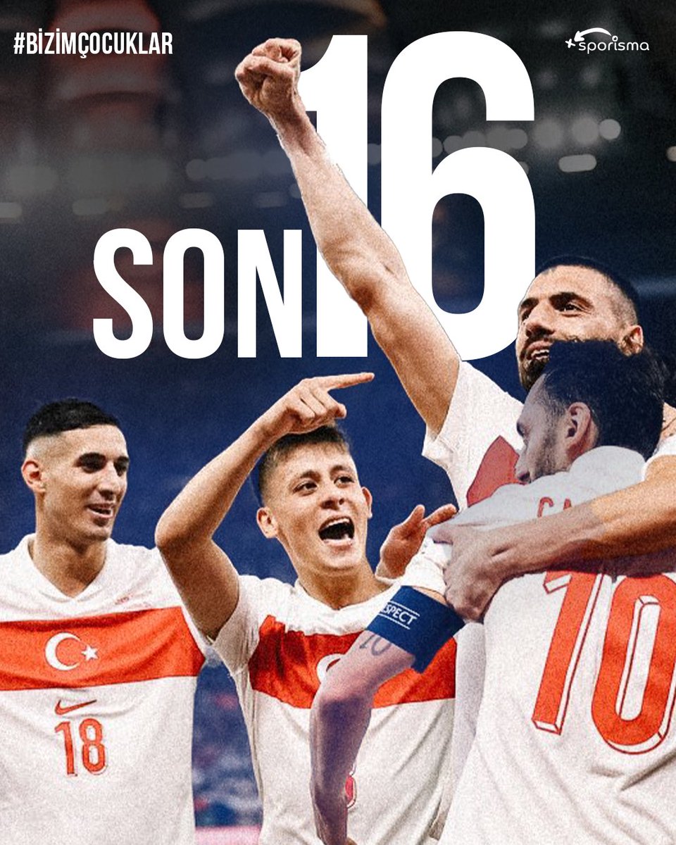#BizimÇocuklar tarih yazıyor. Son 16’da rakibimiz Avusturya 🇦🇹 x 🇹🇷
