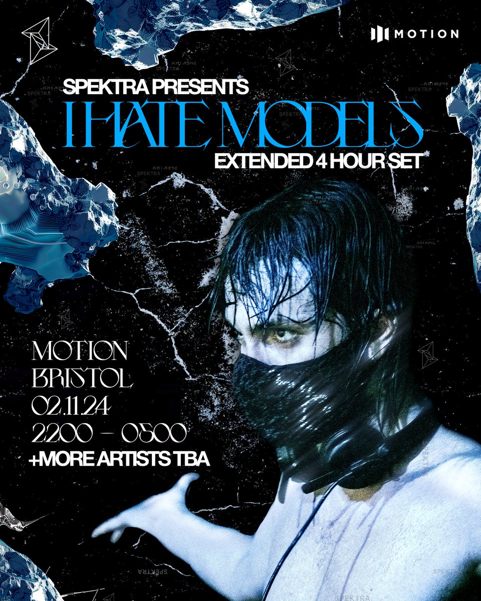 SPEKTRA PRESENTS: I HATE MODELS [4 hrs]

To think we are taking over Motion, Bristol November 4th! 

Madness 🖤

#rave #spektra #underground #motion #ihatemodels #techno