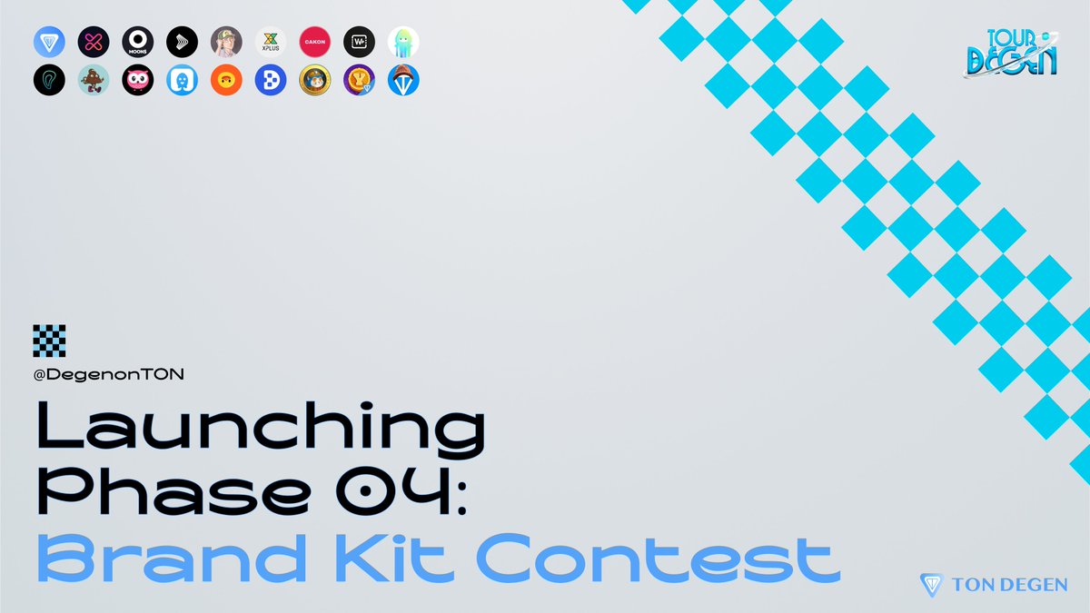 DegenonTON's tweet photo. 🏁 TOUR DEGEN's STAGE 4: BRAND KIT CONTEST is now LIVE 🏁

📍 Requirement
• Create a Brand Kit including but not limited to: post template and mascot for TON Degen
• The Brand Kit must be relevant to the story and image of TON Degen and TON Foundation

🎁 Contest Prize Distribution: published soon
🏆 Result: 10 winners picked by team
🗓️ Contest Duration: June 26 - July 10

🎯 Mission
1️⃣ Like, Tag 3 friends and Quote this post with image of the Brand Kit your created and hashtag #TONDegen #TOURDEGEN
2️⃣ Submit Link of Brand Kit you created and proof of your quote on Google Form via link 👉 (https://t.co/5nGHWCyeTY) OR in Tour deGen Quest App 👉 (https://t.co/fr5urcJFde)

#TON #TONDegen #TOURDEGEN #Contest