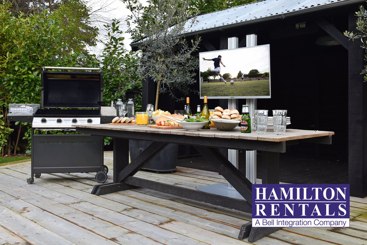 HamiltonRentals's tweet photo. Why not hire a television screen for your corporate entertaining this summer?   We have a wide selection of weatherproof outdoor screens and waterproof displays available to rent 
#ScreenRental #CorporateEntertainment https://t.co/CQpVGQbCtk