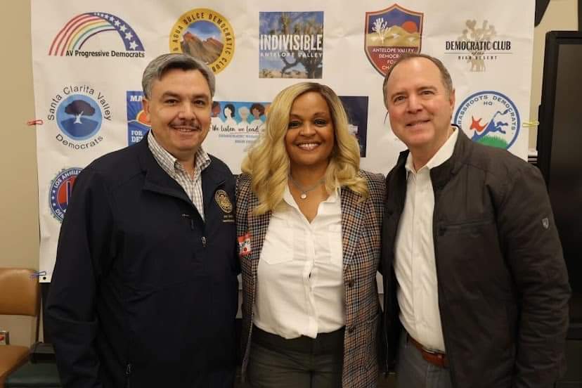IndivisibleAV's tweet image. Thank you to @AdamSchiff for his ongoing support of #CA27 and the Antelope Valley in particular. He has visited the AV and talked about the importance of getting #MAGAMike out of office because of Garcia's ineffectiveness and voting against his constituents' best interests.